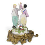 AN ORMOLU-MOUNTED MEISSEN PORCELAIN GROUP OF A DANCING COUPLE - photo 4