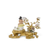 AN ORMOLU-MOUNTED MEISSEN PORCELAIN FIGURE OF A SHEPHERD AND A MODEL OF A SHEEP - photo 2