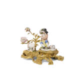 AN ORMOLU-MOUNTED MEISSEN PORCELAIN FIGURE OF A SHEPHERD AND A MODEL OF A SHEEP - photo 5