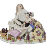 A MEISSEN PORCELAIN GROUP OF ‘THE GOUT SUFFERER’ - Foto 1