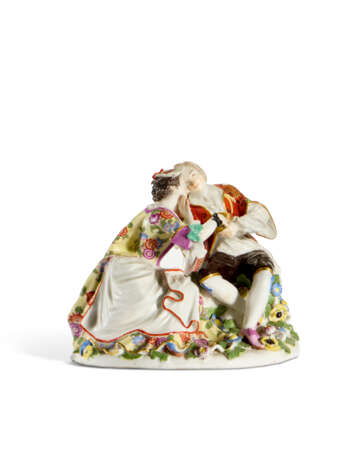 A MEISSEN PORCELAIN GROUP OF LOVERS TAKING SNUFF - фото 2