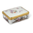 A GILT-METAL-MOUNTED MEISSEN PORCELAIN RECTANGULAR SNUFF BOX AND A COVER - Prix ​​des enchères