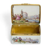 A GILT-METAL-MOUNTED MEISSEN PORCELAIN RECTANGULAR SNUFF-BOX AND COVER - Foto 2