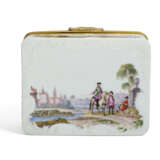 A GILT-METAL-MOUNTED MEISSEN PORCELAIN RECTANGULAR SNUFF-BOX AND COVER - Foto 3