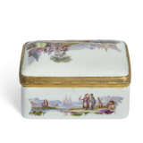 A GILT-METAL-MOUNTED MEISSEN PORCELAIN RECTANGULAR SNUFF-BOX AND COVER - фото 4