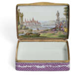 A MEISSEN PORCELAIN GILT-METAL MOUNTED RECTANGULAR SNUFF-BOX AND COVER - photo 2