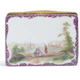 A MEISSEN PORCELAIN GILT-METAL MOUNTED RECTANGULAR SNUFF-BOX AND COVER - photo 5