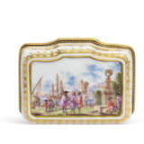 A GILT-METAL-MOUNTED MEISSEN PORCELAIN SHAPED-RECTANGULAR SNUFF-BOX AND COVER - photo 5