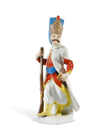 A MEISSEN PORCELAIN FIGURE OF A JANISSARY - photo 2