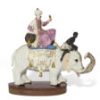 AN ORMOLU-MOUNTED MEISSEN PORCELAIN GROUP OF A SULTAN RIDING AN ELEPHANT - Prix ​​des enchères