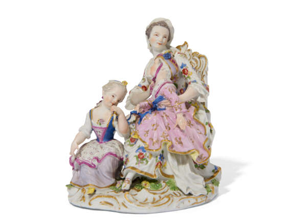 A MEISSEN PORCELAIN FAMILY GROUP - Foto 1