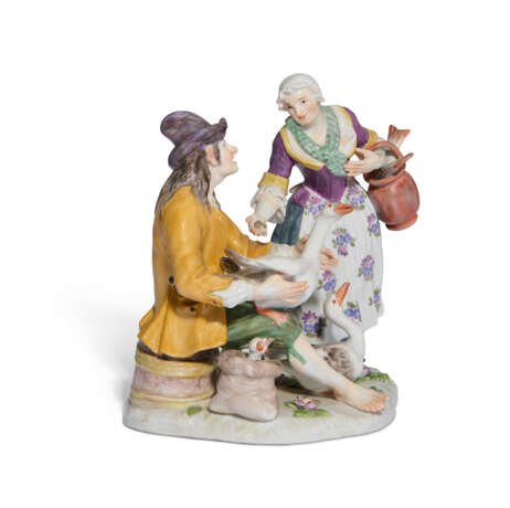 A MEISSEN PORCELAIN GROUP OF A GOOSE GIRL AND BOY - photo 4