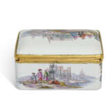 A MEISSEN PORCELAIN GILT-METAL MOUNTED SNUFF-BOX AND COVER - фото 4