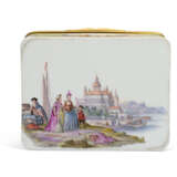 A MEISSEN PORCELAIN GILT-METAL MOUNTED SNUFF-BOX AND COVER - фото 5