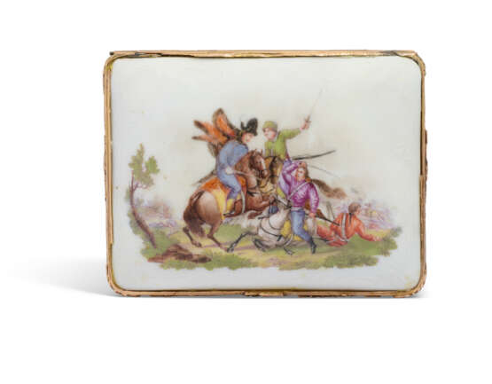 A GILT-METAL-MOUNTED GERMAN PORCELAIN RECTAGULAR SNUFF-BOX AND COVER - Foto 7