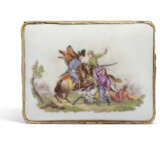 A GILT-METAL-MOUNTED GERMAN PORCELAIN RECTAGULAR SNUFF-BOX AND COVER - photo 7