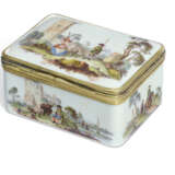 A SILVER-GILT-MOUNTED MEISSEN RECTANGULAR SNUFF-BOX AND COVER - фото 5