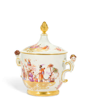 A MEISSEN PORCELAIN CHINOISERIE ICECREAM COOLER AND COVER - Foto 2