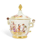 A MEISSEN PORCELAIN CHINOISERIE ICECREAM COOLER AND COVER - Foto 2