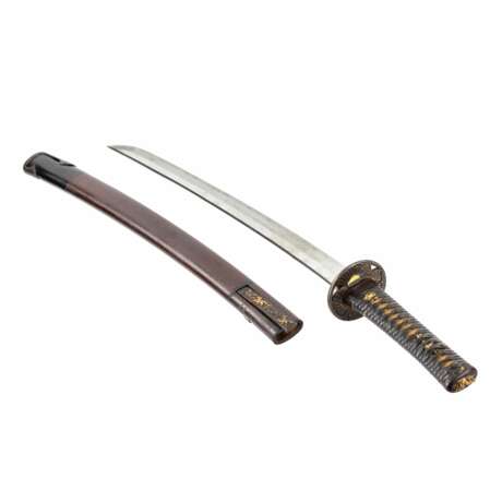 Японский меч. Wakizashi. 19 век. Wood metal 19th century г. - фото 4