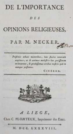 Necker, (J.). - photo 1