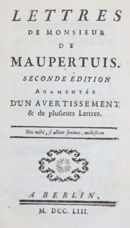 Maupertuis, (P.L.M.)de. - photo 1