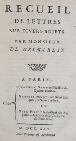 Grimarest, (C.H.le Gallois)de. - фото 1