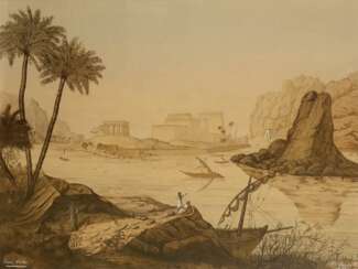 Die altägyptischen Tempel auf der Insel Philae bei Luxor.