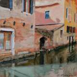 “Venetian canal” Canvas Oil paint Realist Landscape painting 2018 - photo 1