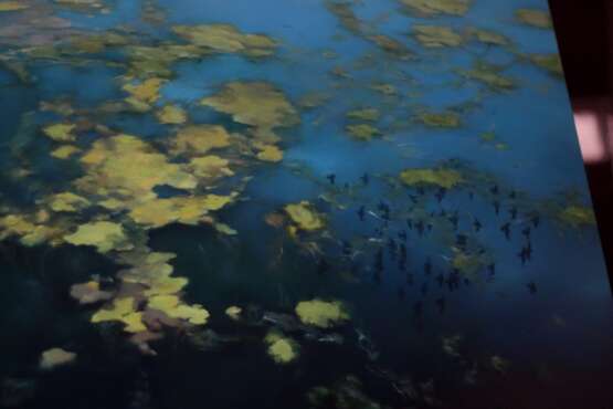 The pond Canvas Oil paint Realism Landscape painting 2018 - photo 2
