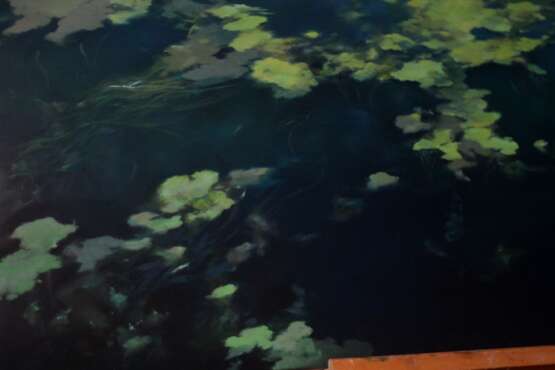 The pond Canvas Oil paint Realism Landscape painting 2018 - photo 3