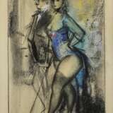 Konstantin Ivanovich Rudakov. Graphic arts. Erotic pastel. In a variety show. Ink 20th century - photo 2