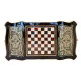  Game chess table in Boulle style complete with bone pieces. France. 19th century. Brass Boulle 19th century - photo 6