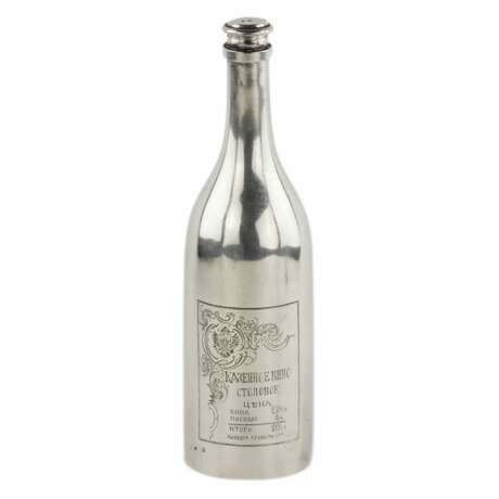 Russian silver bottle for vodka. State Table Wine. Peter Baskakov. Moscow 1899&ndash;1908 Silver 84 At the turn of 19th -20th century - photo 1