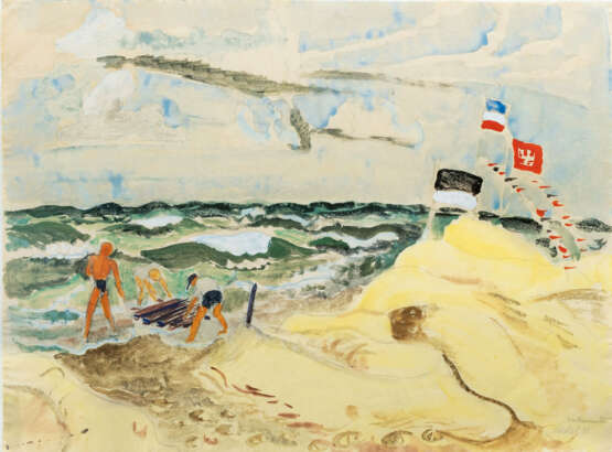 Erich Heckel (Döbeln 1883 - Radolfzell/Bodensee 1970). Nordseestrand. - photo 1