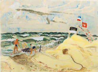 Erich Heckel (Döbeln 1883 - Radolfzell/Bodensee 1970). Nordseestrand.