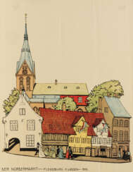 Käte Lassen (Flensburg 1880 - Flensburg 1956). Flensburg - Aus den Winkeln der Stadt.