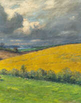 Carl Arp (Kiel 1867 - Jena 1913). Rapsfeld in bewegter Luft.