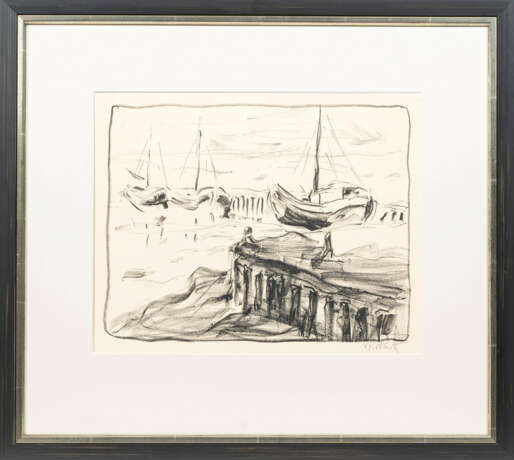 Karl Schmidt-Rottluff (Rottluff 1884 - Berlin 1976). Hafen bei Ebbe. - Foto 2