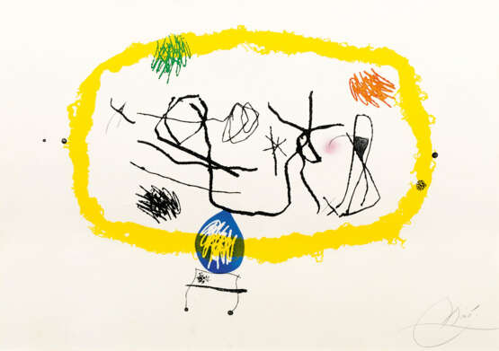 Joan Miró (Barcelona 1893 - Palma de Mallorca 1983). Personatges Solars. - photo 1