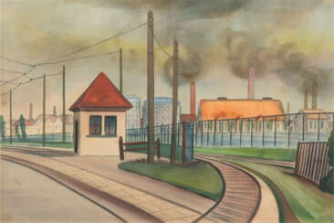 Christian Arnold (Fürth 1889 - Bremen 1960). Im Industriehafen.