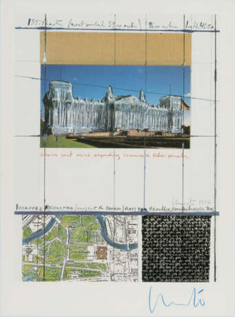 Christo (Gabrovo/Bulgarien 1935 - New York 2020), Christo Javacheff. Wrapped Reichstag, Project for Berlin. - photo 1