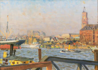 Paul Kayser (Hamburg 1869 - Donaueschingen 1942). Hamburger Hafen.