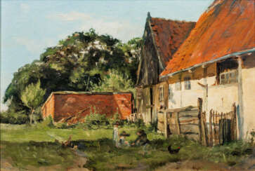 Otto Modersohn (Soest 1865 - Fischerhude 1943). Bauernhof bei Münster in Westfalen.