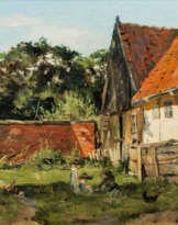 Otto Modersohn (Soest 1865 - Fischerhude 1943). Bauernhof bei Münster in Westfalen.