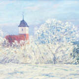 Walter Bertelsmann (Bremen 1877 - Worpswede 1963). Worpsweder Kirche im Schnee. - photo 1