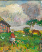 Lisel Oppel. Lisel Oppel (Bremen 1897 - Worpswede 1960). Ferienfreude auf dem Land.