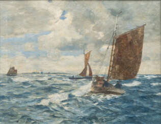 Andreas Dirks (Tinnum/Sylt 1865 - Düsseldorf 1922). Fischerboote.