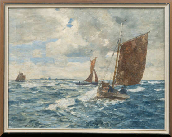 Andreas Dirks (Tinnum/Sylt 1865 - Düsseldorf 1922). Fischerboote. - photo 2