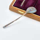 A set of Grachev`s teaspoons in their own case. Silver 88 Late 19th century - photo 7